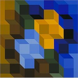 Victor Vasarely (1908-1997), untitled, 1960s, screenprint, 23.5 x 15.5 (image), Signed ...
