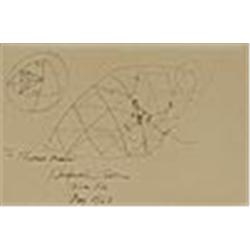 R. Buckminster Fuller (1895-1983), drawings, set of five, 1963, pencil on paper, 5.75 x 8...