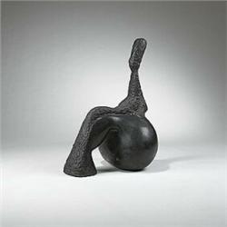 Joel Fisher (b. 1947), Eggman, 1987, bronze, 40 x 29, Exhibited: Swiss Institute, New Y...