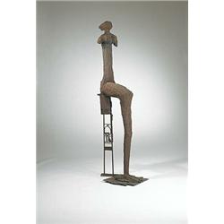 Omar el-Nagdi, Seated Woman, c. 1966, welded iron, 81 x 18, Exhibited: Venice Biennale ...