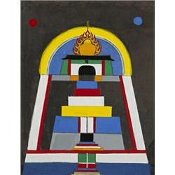 Charmion von Wiegand (1899-1983), untitled (#221), 1964, gouache on paper, 12.5 x 9.75<br...
