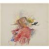 Image 1 : Wolf Kahn (b. 1927), Wearing Red, pastel on paper, 13.5 x 15, Largely known for his lands...