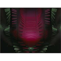 Pat B. Trivigno (b. 1922), Spectre of the Rose, c. 1969, acrylic over adhesive tape attache...