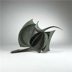 John Newman (b. 1952), Shell Shock, 1984, bronze, 48 x 32, Exhibited: Hayden Gallery, M...