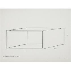 Donald Judd, 1/4 In Anodized Frame, 1970, lithograph, 22 x 28.75, Signed 'Judd' lower r...