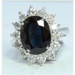 14K:7.4g/Diamond:1.57ct/Sapphire:5.75ct