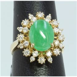 14K:5.74g/Diamond:0.73ct/Jade:3.73ct