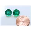 Image 1 : NATURAL EMERALD PAIR 6.02CT ROUND VERY WELL CUT VS QUALITY 9.5MM