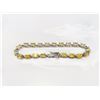 Image 1 : 14K W/G BRACELET 8.01GRAM / YELLOW SAPPHIRE 13.04CT