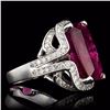 Image 2 : ONE CENTER CUSHION CUT RUBELLITE TOURMALINE TW 15.26CTS