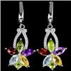 Image 1 : Natural Multi Gemstone Earrings