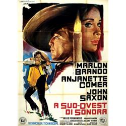 American movie poster, M. Brando - A SUD-OVEST DI SONORA