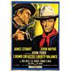 Image 1 : American movie poster, J.Wayne - L'UOMO CHE UCCISE LIBERTY VALANCE