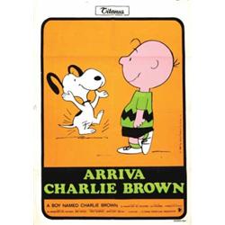 Animation movie poster - ARRIVA CHARLIE BROWN