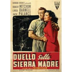 Noir movie poster - DUELLO SULLA SIERRA MADRE