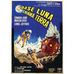 Science fiction poster - BASE LUNA CHIAMA TERRA