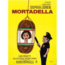 Italian advertising poster, food -MORTADELLA