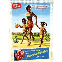 Italian advertising poster, food -FRANCESCO PETRALIA, ESPORT. AGRUMI