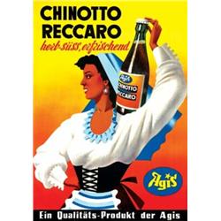 Italian advertising poster, beverage - CHINOTTO RECOARO