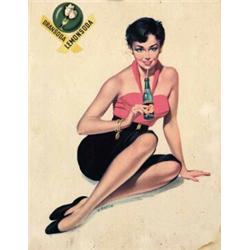 Italian advertising poster, beverage - ORANSODA LEMONSODA