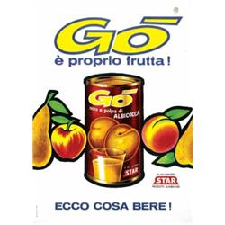 Italian advertising poster, beverage - GO'