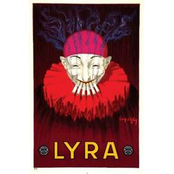 Italian advertising poster, cigarettes - LYRA