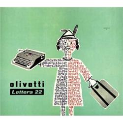 Italian advertising poster - OLIVETTI LETTERA 22