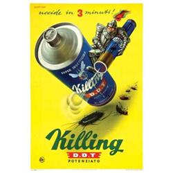 Italian advertising poster - KILLING D.D.T.