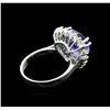 Image 3 : 14KT White Gold 5.81ct Tanzanite and Diamond Ring