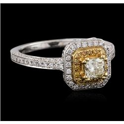 18KT Two-Tone Gold 0.89ctw Diamond Ring