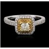 Image 2 : 18KT Two-Tone Gold 0.89ctw Diamond Ring