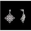Image 2 : 3.96ctw Diamond Earrings - 18KT White Gold