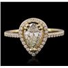 Image 1 : 14KT Yellow Gold 1.26ctw Diamond Ring