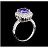 Image 3 : 1.86ct Tanzanite and Diamond Ring - 14KT White Gold