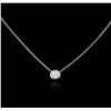 Image 1 : 14KT White Gold 0.23ct Diamond Necklace