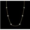 Image 2 : 14KT Yellow Gold 4.87ctw Diamond Necklace