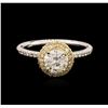 Image 2 : 14KT Two-Tone Gold 1.29ctw Diamond Ring