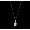 Image 2 : 14KT Rose Gold 10.36ct Opal and Diamond Pendant With Chain