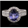 Image 2 : 14KT Two-Tone Gold 1.97ct Tanzanite and Diamond Ring