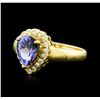 Image 1 : 18KT Yellow Gold 1.70ct Tanzanite and Diamond Ring