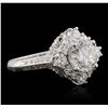 Image 1 : 18KT White Gold 3.09ctw Diamond Ring