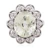 Image 2 : 14KT White Gold 7.90ct Yellow Sapphire and Diamond Ring