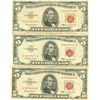 Image 1 : 1963 $5 Red Seal Bill Lot of 3