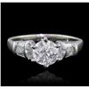 Image 2 : 14KT White Gold 1.53ctw Diamond Ring