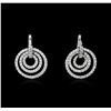 Image 1 : 14KT White Gold 0.85ctw Diamond Earrings