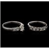 Image 1 : 1.45ctw Diamond Wedding Ring Set - Platinum