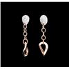 Image 1 : 0.34ct Diamond Earrings - 14KT Two-Tone Gold