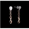 Image 2 : 0.34ct Diamond Earrings - 14KT Two-Tone Gold