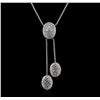 Image 1 : 1.20ctw Diamond Necklace - 14KT White Gold