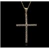 Image 1 : 14KT Yellow Gold 1.00ctw Diamond Pendant With Chain